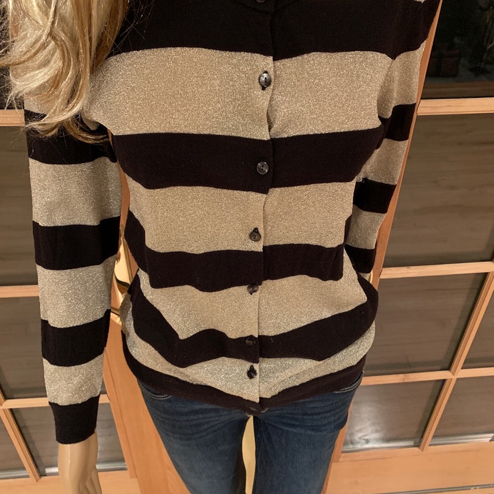 Gold & Black glitter stripe sweater